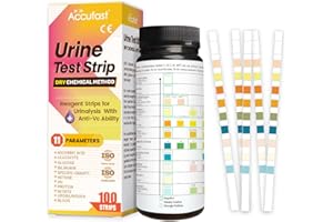 Accufast 100x Strisce Reattive Urinarie, 11-in-1 test urine per infezioni vie urinarie, Strisce Reattive per Urinalisi,Test delle urine per donne e uomini