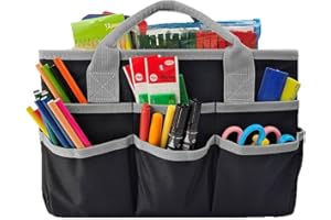 DZOZO Desktop File Folder Tote Storage Organizer Art Craft Storage Bag Foldable Gardening Tool Bag Teacher Office Supplies Storage Tote Bag Art Organizer Storage Craft Tote Bag