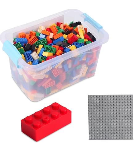 Ensemble De 1000 Briques De Construction Classiques - 2,2 Kg, 6 Couleurs, Compatible LEGO, Fabriqué En UE