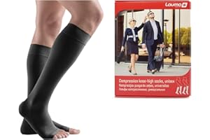 ‎LAUMA MEDICAL Lauma Medical Kompressionsstrümpfe bis zum Knie, offen, 23–32 mmHg – Medizinische Stützstrümpfe Klasse II gegen müde Beine & Schwellungen