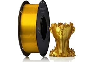 Ultra Silk+ Filamento PLA 1,75 mm, TINMORRY 3D Impresora Filamento, 1 kg, 1 Bobina, Oro