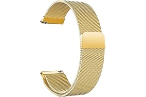 LYYLTX Metal Magnetic Watch Band Mesh Woven Quick Release Strap Adjustable Stainless Steel Replacement Straps for Women Men 14mm 16mm18mm 20mm 22mm 24mm