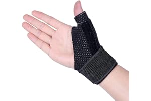 LacyMC Orthèse de pouce Réglable pour le Pouce Droit et Gauche,Attelle Pouce,Soulagement de la Douleur,Arthrite(Unisexe)