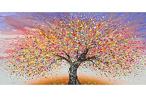 LA CABINA Albero Colorato DIY Diamond Painting 5d Grandi Dimensioni Diamond Painting Kit Completo Pittura Diamante 5D Fai da Te Pittura Mosaico Artigianato Decorazione Regalo 50x100cm