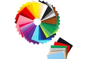 FAST-FX 50 Pcs Polyester Felt Sheet for DIY Sewing and Crafting - Assorted Colored Soft Thick Fabric - Craftwork Patchwork Materials (15 x 15 cm)