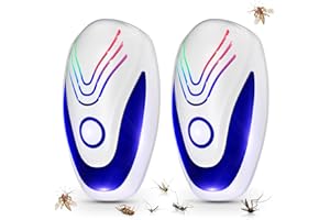 XSWCCJJ 5.0 Upgraded Ultrasonic Pest Repeller 【Deworming Effect 99.99%】Pest Reject【0 Noise Cutting-Edge Technology】Light Intensity < 1 Lumen ,Home,Baby Room，Etc. Are Safe for People and Animals1