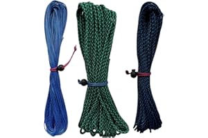 MADE IN NOMAD Knotty - Corde lot de 3 x 12m en 2,3 et 4mm Paracorde robuste, ficelle corde multifonction pour bricolage, jardinage et drisse bateau - Cordelette pour projets DIY, Bivouac, bushcraft - Made in france