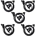 UAYESOK Walkie Talkie Earpiece Police Security D-Shape Headset with PTT Mic Microphone for 2 Pin Motorola CP040 DP1400 GP68 GP88 GP300 CT150 Yaesu FT-4XR HYT Hyera Midland 2 Way Radio (5 Pcs)