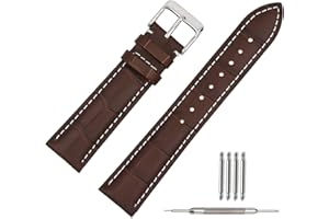 Tstrap Correa Reloj Cuero - Correa Reloj Piel- Correa Piel cocodrilo - Correa Piel liberacion rapida -14mm 16mm 18mm 19mm 20mm 21mm 22mm 23mm 24mm