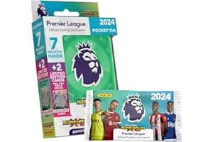 TILZ Panini Premier League Football 2023/2024 |Adrenalyn Xl Football Cards Tin, Panini Premier League 2024 Cards |Match Attax 2023/2024 |Trading Cards Pocket Tin Football Gifts For Boys Girls |Extra 2Cards