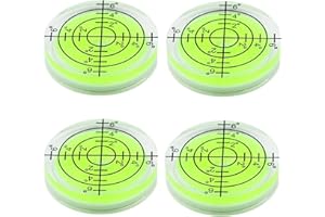 BOBOZHONG Nivel de Burbuja,4 Piezas Nivel de Burbuja Circular de 32 mm de diámetro,Burbuja de Nivel Burbuja de Nivel Redonda para cámara Plataforma Plano de Equilibrio Medición