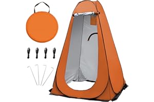 OUUTMEE Tente de Douche Pop Up, Tentes de Toilette Portable pour Camping, Cabine de Douche Camping Anti-UV et Pluie, Tente à Langer pour Randonnée en Plein Air, Plage, Pique-Nique et Pêche