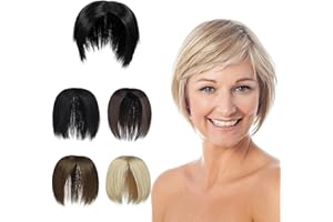 PARXITN Topper capillaire pour femmes sans frange, 3 clips, postiches synthétiques, toupet pour cheveux clairsemés Noir