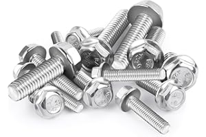 GUOSIYAO Boulon à Bride M8x25mm Vis à Tête Hexagonale 25Pcs Boulons Vis à Bride Hexagonale En Acier Inoxydable 304 A2 Avec Flange Pour Maison Construction Quincaillerie Fixations (M8x25mm)