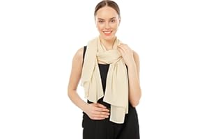 SHAWL FACTORY Chiffon Scarf For Women UK - Ladies Scarfs Lightweight Shawls & Wraps - Ladies Scarves for Wedding, Bridal, Party & Everyday
