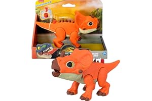 Fisher-Price Imaginext Jurassic World: Rebirth Dinosaur Action Figure with Kid-Activated Motion & Growing Spikes, 7.75-inch Aquilops Dino Toy, JGP99