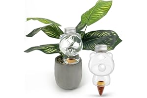 E-feilai- Large Watering Globes,Terracotta Water Spikes, Self Watering Device, Automatic Plant Waterers for Holiday, Plant Watering Stakes Dripper for Indoor Outdoor Plants, 2 Pcs