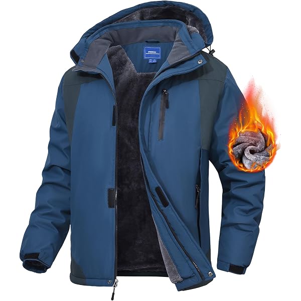 Manteau D'Hiver Homme Grande Taille Chaud - Veste De Ski, Doudoune Laine Et Randonnée Plein Air L à 4XL