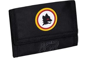 Seven Portafoglio AS ROMA in velcro per ragazzi, Scomparti interni e portamonete, Bambino, Ragazzo, Calcio, Prodotto ufficiale, Idea regalo