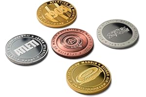 MOCIWORLD Atlético de Madrid - Pack de 5 Monedas edición Especial - ATELETI Plata, Estadio Oro, 1903 Oro, Escudo Antiguo Bronce, Coraje y Corazon Niquel - Coleccionable - Producto Oficial