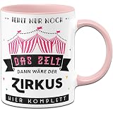 Tasse Mit Spruch 'Sei Pippi Nicht Annika' – 330 Ml, Keramik, Spülmaschinenfest, Beidseitig Bedruckt, Rosa