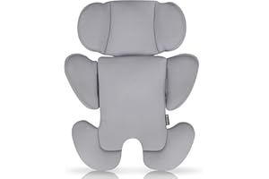 ‎INNOKIDS Innokids Baby Car Seat Insert, Baby Head Body Supports for Newborns, Soft and Padded, Removable Head and Side Support for Car Seats, Strollers, Swings (Light Grey)