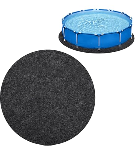 Tapis Rond Pour Spa/piscine - 3,7 M De Diamètre - Antidérapant, Absorbant - Protection Sol Pour Terrasse, Jardin - Extérieur/intérieur - 3