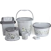 Nayasa Funk Bathroom Set DLX 6 Pcs | Bkt 25 L + Mug 1.5 L + Basin 20 L+ ...