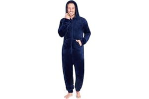 CityComfort Combinaison Pyjama Homme Grenouillere Homme Combi Pyjama Onesie Tout en Un Chaud en Polaire M-3XL