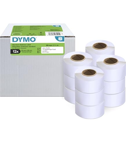 Étiquettes DYMO LabelWriter Papier Pour Câbles 130 - 2 Rouleaux 89 X 28 Mm Blanc