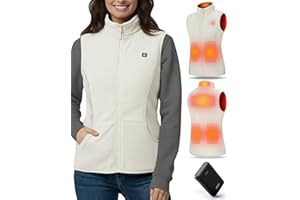 UNBON Gilet Riscaldato Donna, Giubbotto Riscaldato Donna con Batteria USB 10000mAh, Gilet Riscaldante Pile con 3 Temperatura 6 Zone Calore, Giubbotto Riscaldante Termico, Giacca Riscaldata Invernale