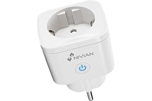 Nivian– Enchufe Inteligente–WiFi–Protección contra sobretensiones y Control de Consumo energético - App Tuya (smart plug)