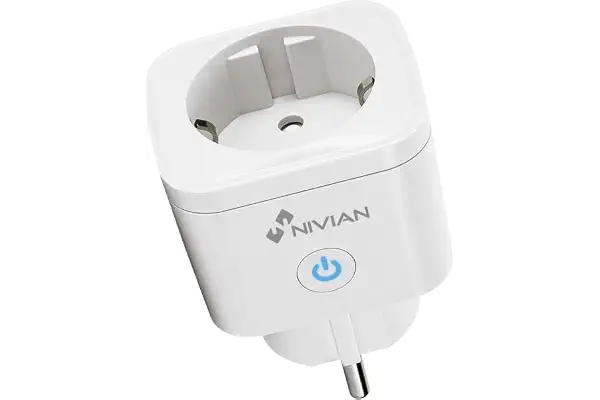 Nivian– Enchufe Inteligente–WiFi–Protección contra sobretensiones y Control de Consumo energético - App Tuya (smart plug)