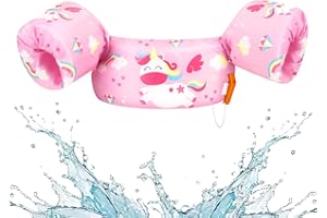 HeySplash Manguitos de Natación para Niños, Chaleco Flotante para Aprender a Nadar Piscina Flotadores con Brazaletes, Doble Hebilla de Segura Ajustable para Niños