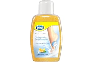 ‎SCHOLL Scholl Fußbad Vitalisierend - Fußpflege Bad mit natürlichen Salzkristallen und Urea - Badezusatz für Fußbäder - mit Deo-Aktivwirkstoff - für alle Hauttypen - 275 g