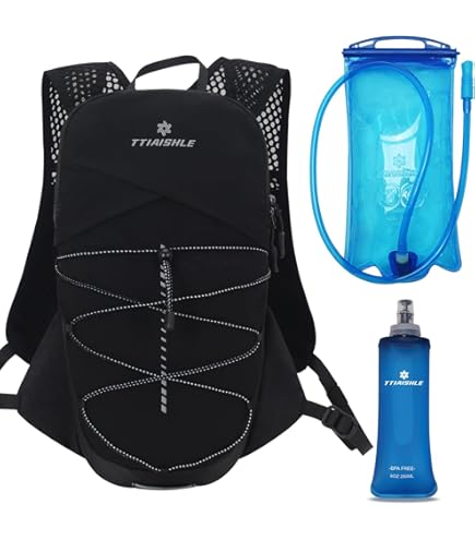 Gilet Sport Poche Téléphone Gilet Running HMAKGG - Réfléchissant Avec Gourde 470ml Sac Course A Pied