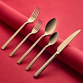 Aryıldız Piero Gold Yarı Mat 60 Par&ccedil;a 12 Kişilik &Ccedil;atal Kaşık Bı&ccedil;ak Takımı