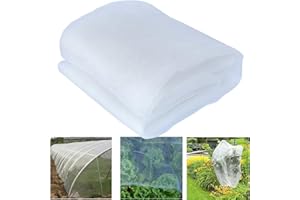 N\A 4x6m Gemüseschutznetz,80 Mesh Gemüsenetz Feinmaschig Insektennetz Insektenschutznetz Gartennetz Pflanzenschutznetz,zum effektiven Schutz vor Schädlingen,für Gemüse Obst Blumen Gewächshaus