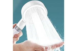 Soffione Doccia, Givenme Doccetta Anticalcare a Risparmio Idrico, 5 Funzioni Getto, Doccino per Doccia Alta Pressione Sistema di Filtraggio a 3 Strati con Filtro in Cotone PP Sostituibile