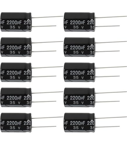 Lotto 10 Condensatori Elettrolitici Surge 220uF 35V 20% Radiale Alluminio - Nuovi