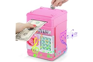 EUTIONHO Caja de Dinero para niños, Caja de Dinero Contraseña Piggy Bank Toy Electronic ATM Mail Monedas Monedas Regalos para niños Billetes automáticos