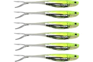 QualyQualy Esche Artificiali Silicone Spinning da Pesca Esca Gomma Shad da Pesca Artificiali Siliconici Spinning Esche da Pesca per trota, spigola 7,5cm 10cm 12cm