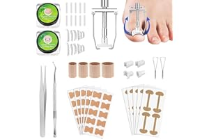 YREYBN Ingrown Toenail Removal Kit, Ingrown Toenail Treatment Tool, Kit Ingrown Toenail Corrector Tools, Toenail Correction Patch, Corrector Pedicure, Corrector Strips and Patch for Toe Pain Relief