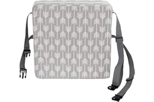 Gusengo Kindersitzkissen, Sitzerhöhung für Kinder, Kinder Sitzkissen Sitzerhöhung Stuhl, Verstellbar Zerlegbar Waschbar Tragbare Sitzkissen, Kinder Seat Pad Mit Gurte, 31.5x31.5x8cm