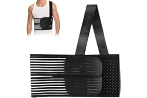 FuxFuis Ceinture Thoracique Cote Casse, Ceinture pour Côte Cassée, Sangle Cage Thoracique Nervurée, Bandage Nervuré Cassé, Ceinture Élastique pour les Côtes 80-115 cm pour Hommes et Femmes