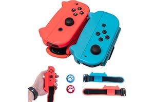 HLRAO Grip Handle Accessories Compatible con Nintendo Switch Joy-con Controller, Handle Kit Gamepad Reemplazo para Nintendo Switch Joy Cons con 8 Pack de Thumb Grips.
