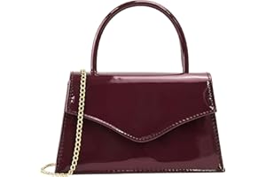 Milisente Clutch Bags For Women Elegant Wedding Evening Handbags Faux Patent Leather Clutches With Top Handle