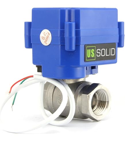 Produktbild von U.S. Solid Motorisierter Kugelhahn 3/4 Zoll – 85-265V AC, 2-Draht-Rückführung, Stromlos Offen, Voller Durchgang