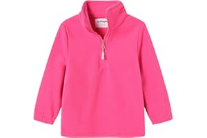 Mud Kingdom Boys Girls Sweatshirt Polar Fleece Pullover Quarter Zip Shirt Mock Neck Tops