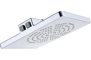 AQUAE T190360 T190360-Soffione Rettangolare a Cascata a 2 getti-Cromato Lucido